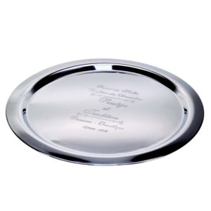 PLATEAU INOX ROND BISTROT DIAM 40 CM