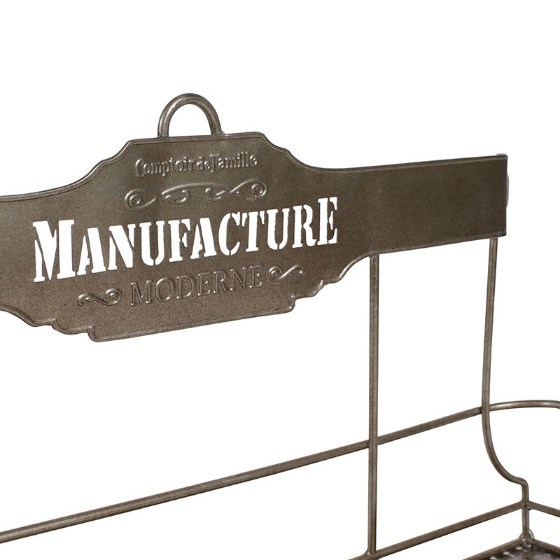 ETAGERE MANUFACTURE MODERNE ETROITE 44 X 12 X 25 CM - Photo N°2