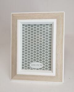 CADRE PHOTO BICO BOIS ET BLANC POUR FORMAT 10 X 15 CM