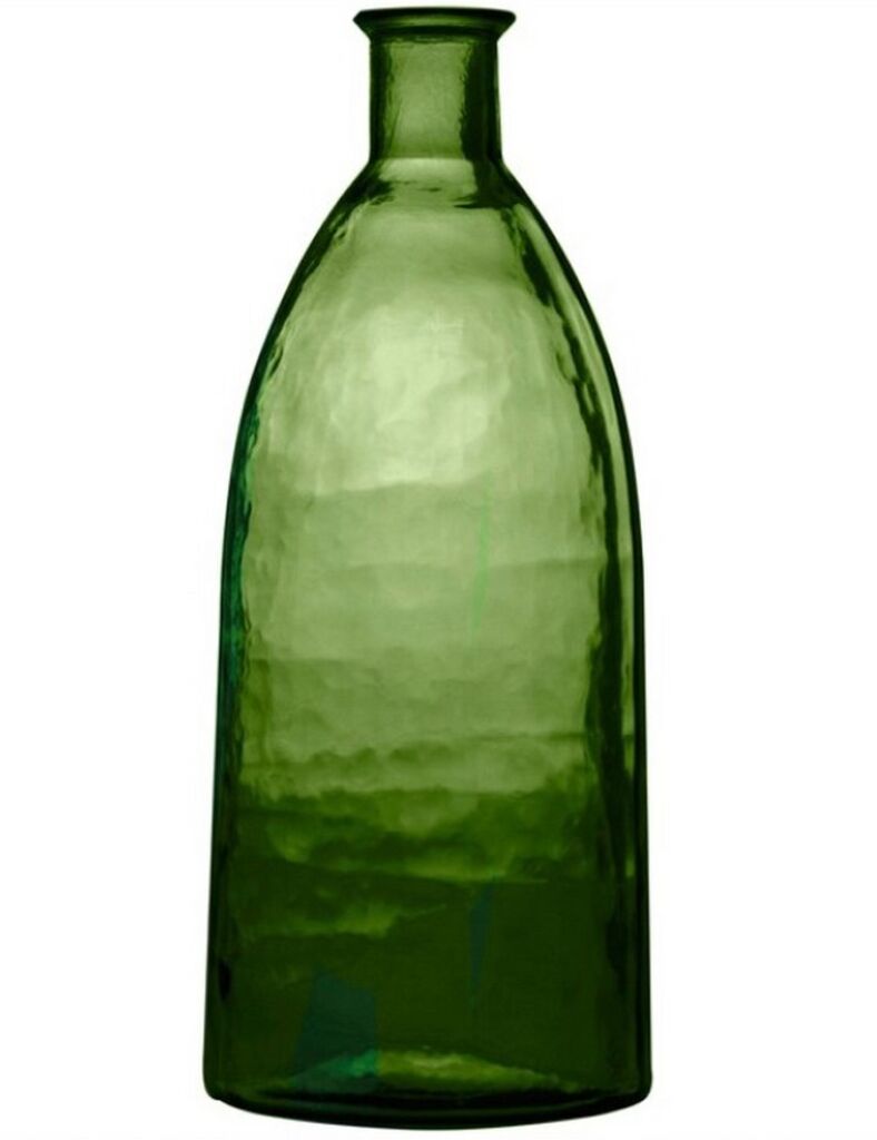 VASE HAUT DECO VERRE RECYCLE COULEUR VERT OLIVE  18 L DIAM 25.5 X 61 CM - Photo N°2