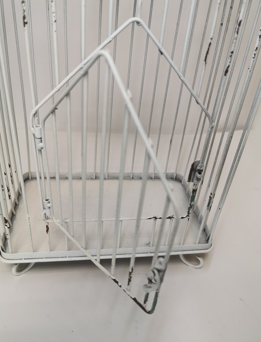 Lot De 2 Cages à Oiseaux Déco Décor Papillon En Métal Gris à Suspendre 20x20x45cm | Lanternes / Photophores | Pier Import