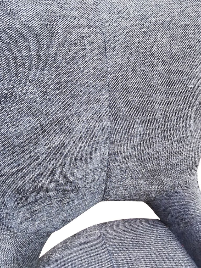 CHAISE HAUTE GABRIEL PIEDS METAL NOIR ASSISE ANTHRACITE TISSU  45 X 58 X 104 CM - Photo N°3