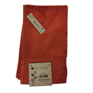 SERVIETTE INVITE 30 X 50 KLARA COTON BIO 600 grs COULEUR ECUREUIL