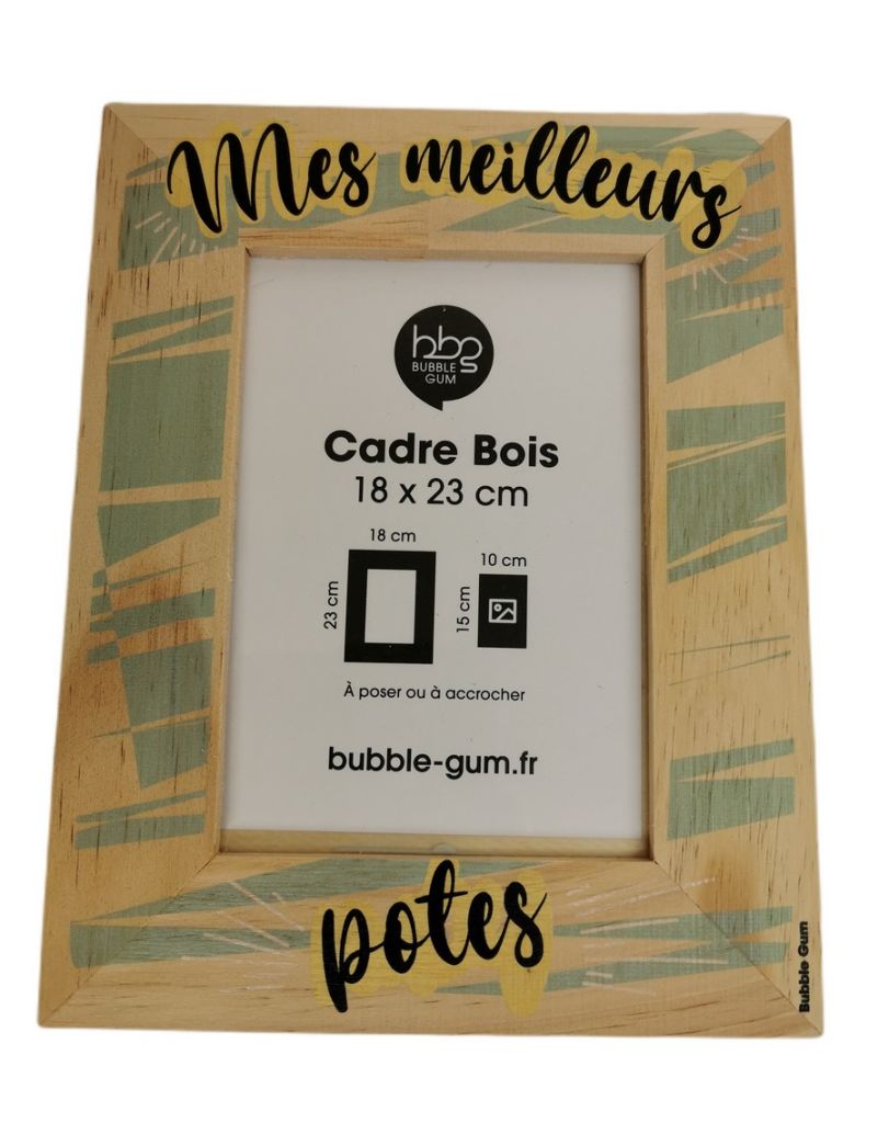 CADRE PHOTO BOIS IMPRIME MES MEILLEURS POTES FORMAT 10 X 15 CM - Photo N°2
