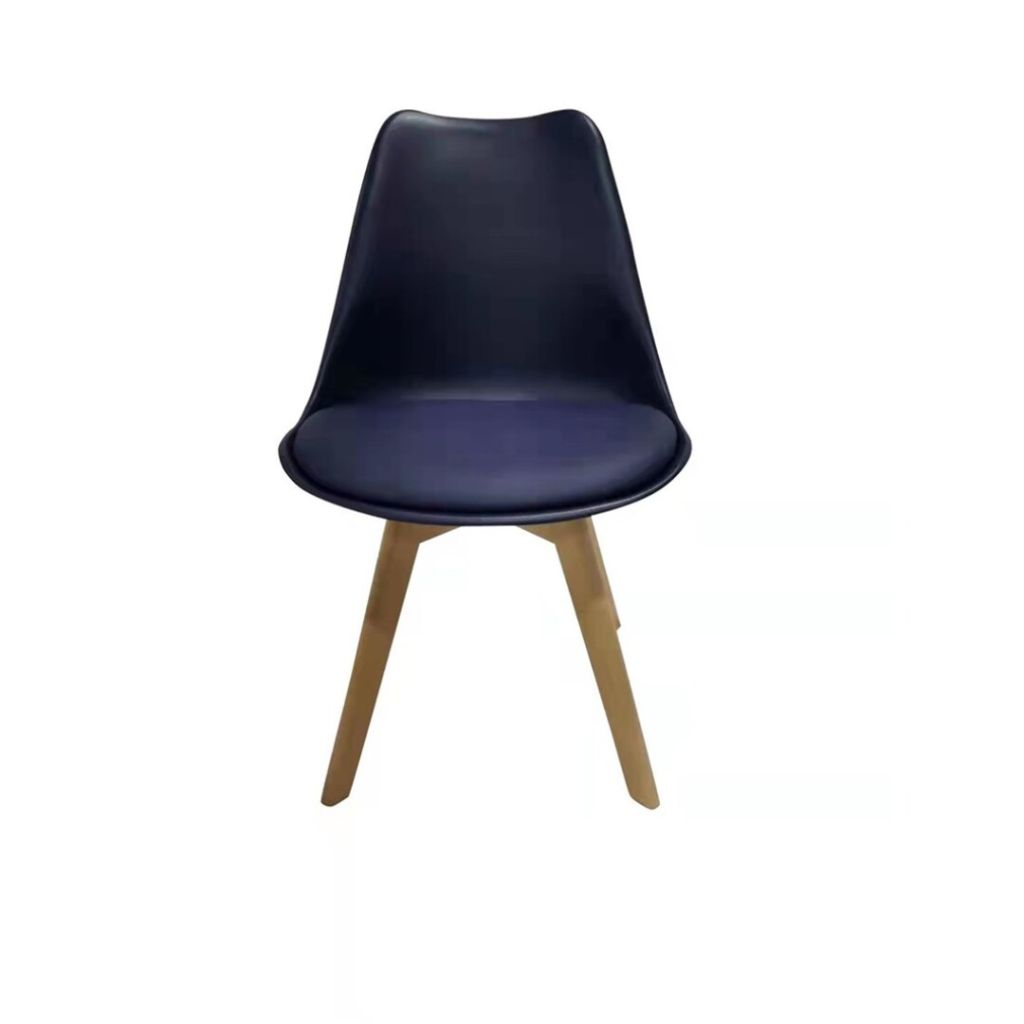 CHAISE ALBA COQUILLE PVC BLEU NUIT ASSISE MATELASSEE 59 X 49 X 80 CM - Photo N°7