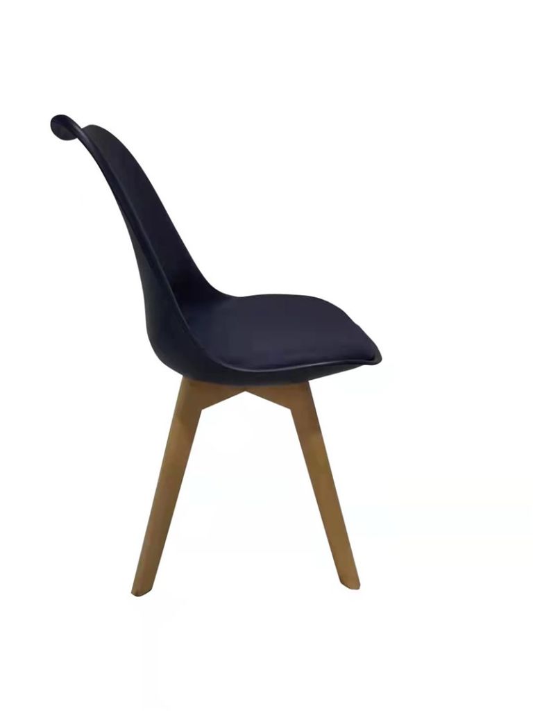 CHAISE ALBA COQUILLE PVC BLEU NUIT ASSISE MATELASSEE 59 X 49 X 80 CM - Photo N°3