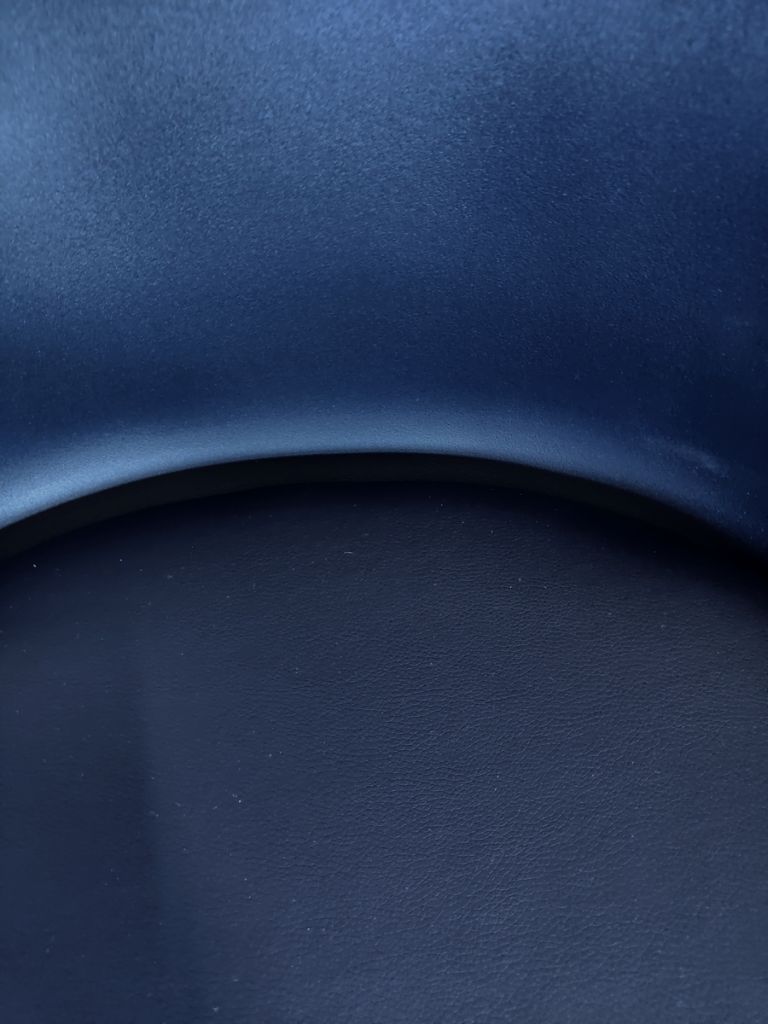 CHAISE ALBA COQUILLE PVC BLEU NUIT ASSISE MATELASSEE 59 X 49 X 80 CM - Photo N°6