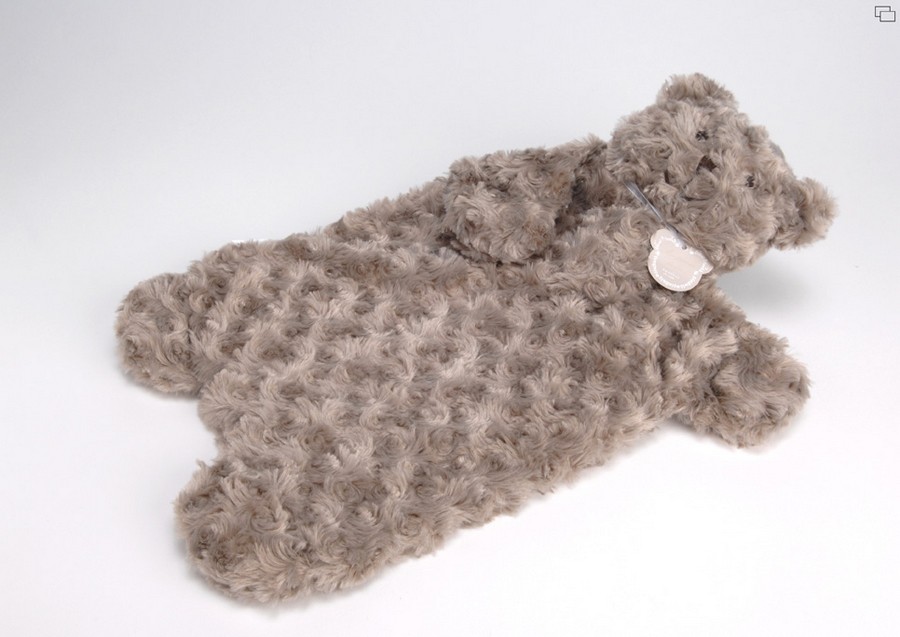 BOUILLOTTE OURS TAUPE EN FAUSSE FOURRURE - Photo N°1