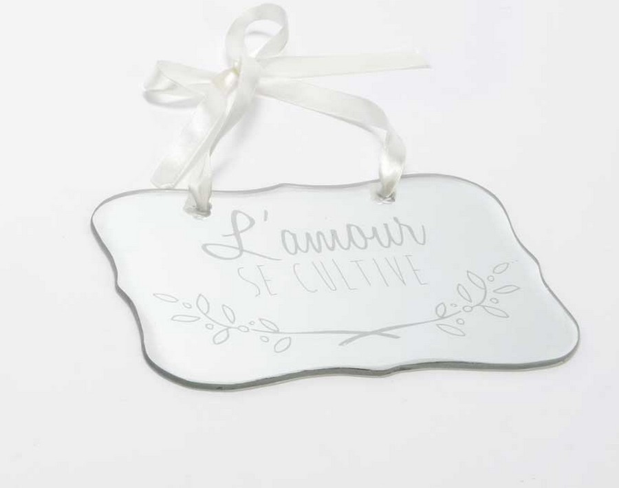 MARQUE PORTE MIROIR L'AMOUR SE CULTIVE 17 X 11 CM - Photo N°1