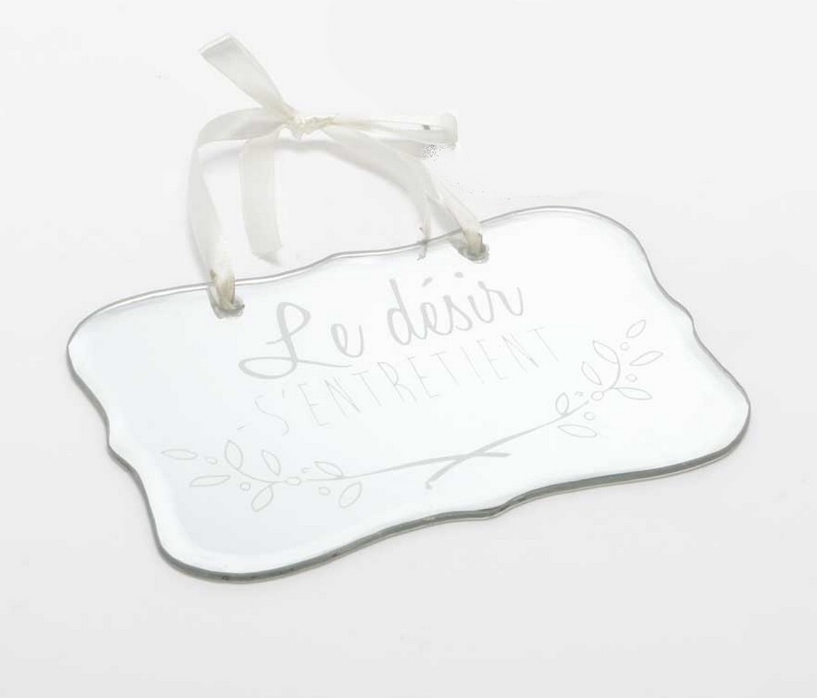 MARQUE PORTE MIROIR LE DESIR S'ENTRETIENT 17 X 11 CM - Photo N°1
