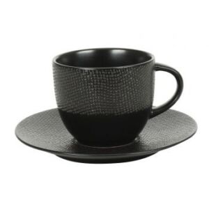 TASSE ET SOUS TASSE THE 22 CL VESUVIO NOIR