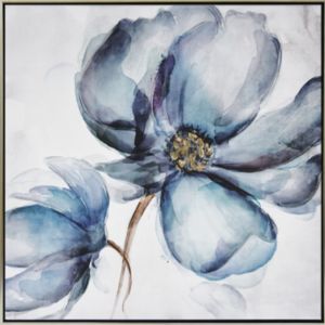 TOILE FLEURS BLEUE 62.5 X 62.5 X 5.5 CM