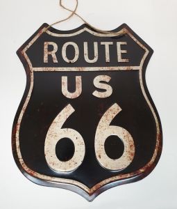 PLAQUE METAL 40 X 50 CM ROUTE 66