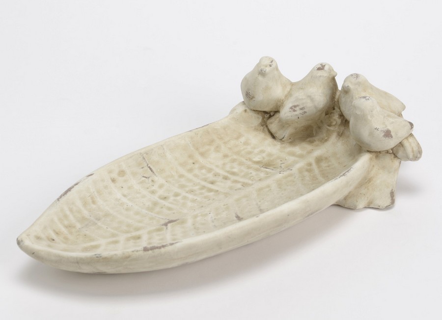 BAIN A OISEAU FEUILLE CREME - Photo N°1