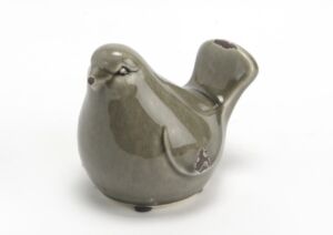 OISEAU LEON CERAMIQUE TAUPE 12 x 8.5 x 10 cm