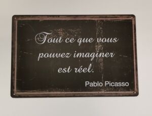 PLAQUE METAL 20X30 CM TOUT CE QUE VOUS POUVEZ IMAGINER EST REEL