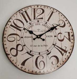 HORLOGE MURALE MDF 34 CM DECO GALERIES DES ARTISTES