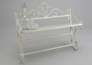 PORTE SERVIETTE ROMANCE FER BLANC 39X15X45 CM