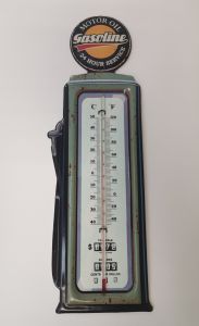 THERMOMETRE METAL VERT GASOLINE DIM 16 X 48 CM