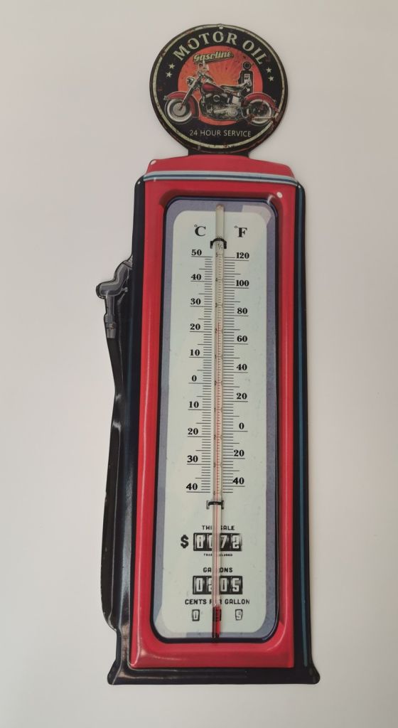 THERMOMETRE METAL MOTO NEW YORK DIM 16 X 48 CM - Photo N°1