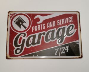 PLAQUE MURALE METAL 20 X 30 CM GARAGE MECANIQUE