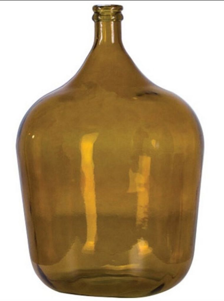 DAME-JEANNE DECO EN VERRE RECYCLE AMBRE 34 LITRES 40 X 56 CM - Photo N°1