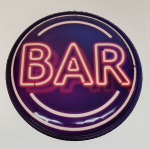 PLAQUE METAL BOMBE 35 CM BAR