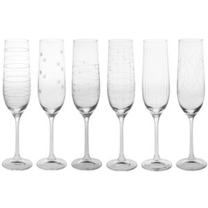 SET DE 6 FLUTES A PIED GRAPHIK 19 CL