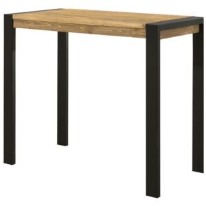 TABLE MANGE DEBOUT LUGANO EN PIN BROSSE HUILE ET METAL 120 X 70 X 105 CM