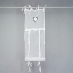 RIDEAU STORE 60X160 ECRU COEUR EN  TISSU