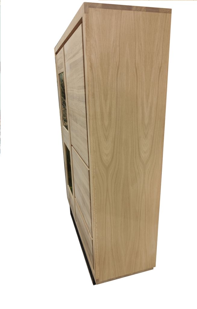 ENFILADE RIPLEY CHENE MASSIF HUILE 3 PORTES 1 TIROIR 120 X 157 X 40 CM - Photo N°3