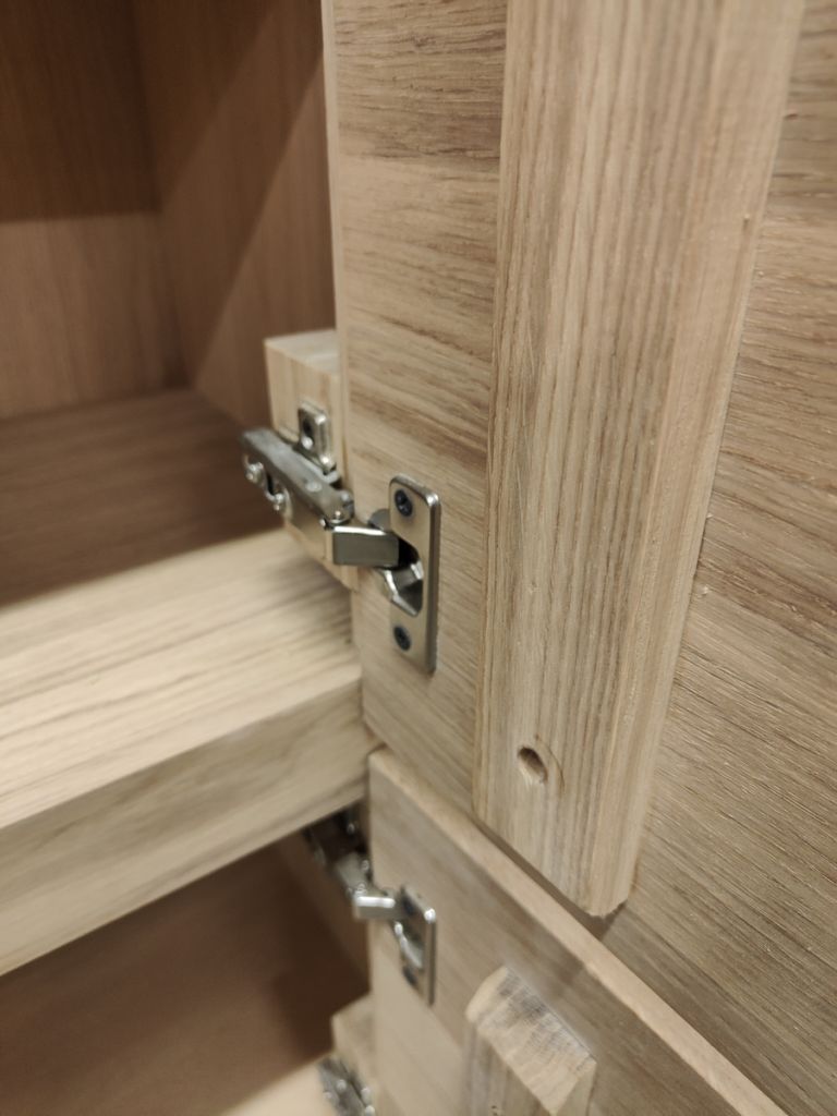 ENFILADE RIPLEY CHENE MASSIF HUILE 3 PORTES 1 TIROIR 120 X 157 X 40 CM - Photo N°6