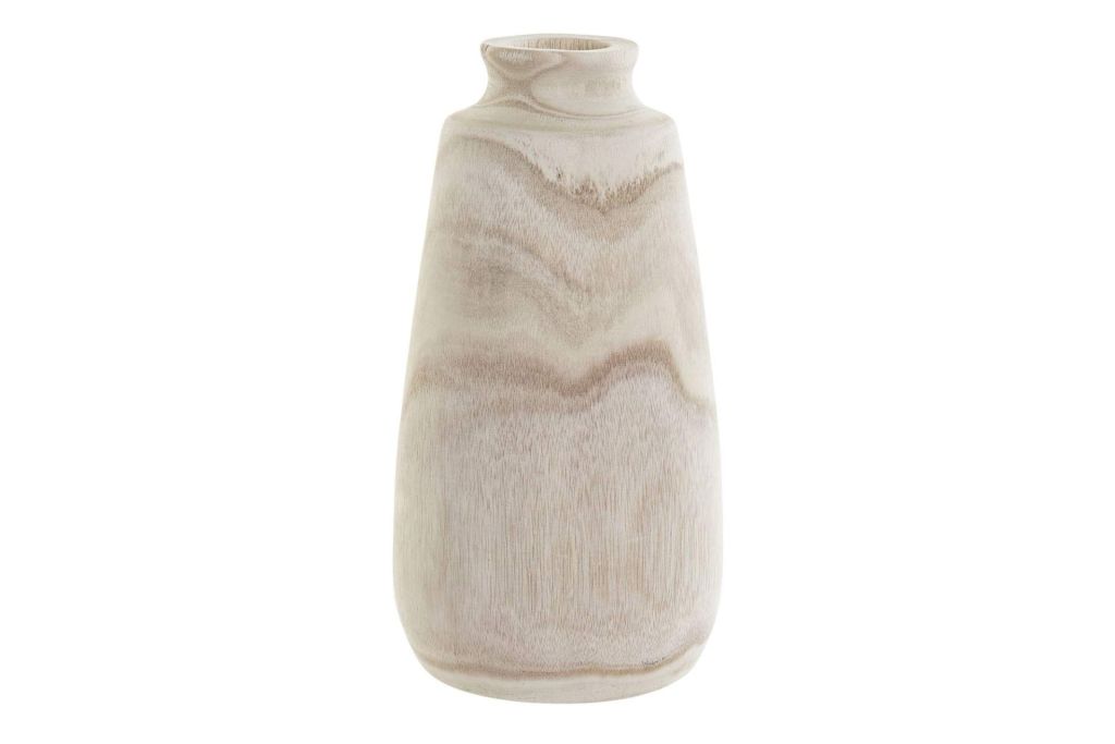 VASE EN BOIS PAULOWNIA NATUREL 15 X 15 X 28 CM - Photo N°1