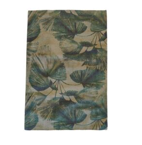 TAPIS WILD 60 x 90 CM TISSU LIN ET VISCOSE DECOR FEUILLAGE