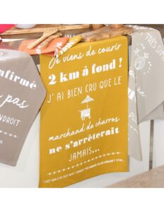 TORCHON HUMORISTIQUE 50 X 70 CM COULEUR MIEL