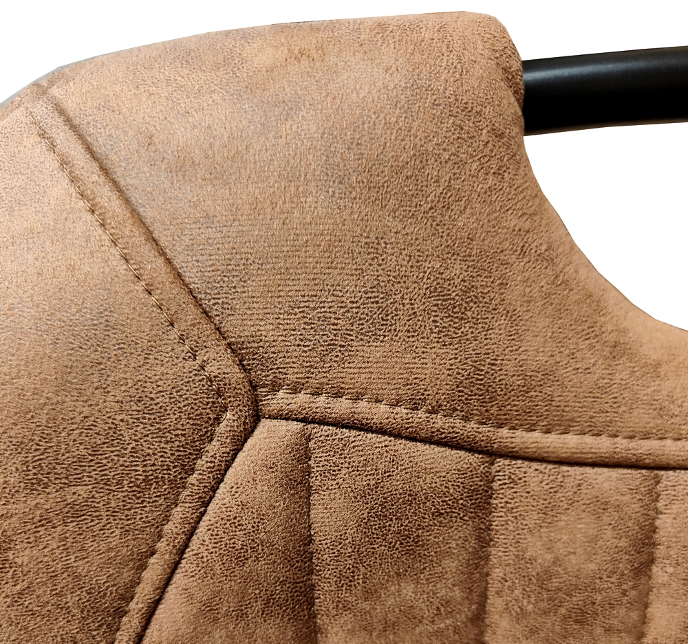 CHAISE DE BAR CORDOBA COULEUR COGNAC REGLABLE  HAUTEUR 49 X 56 X 93/113CM - Photo N°5