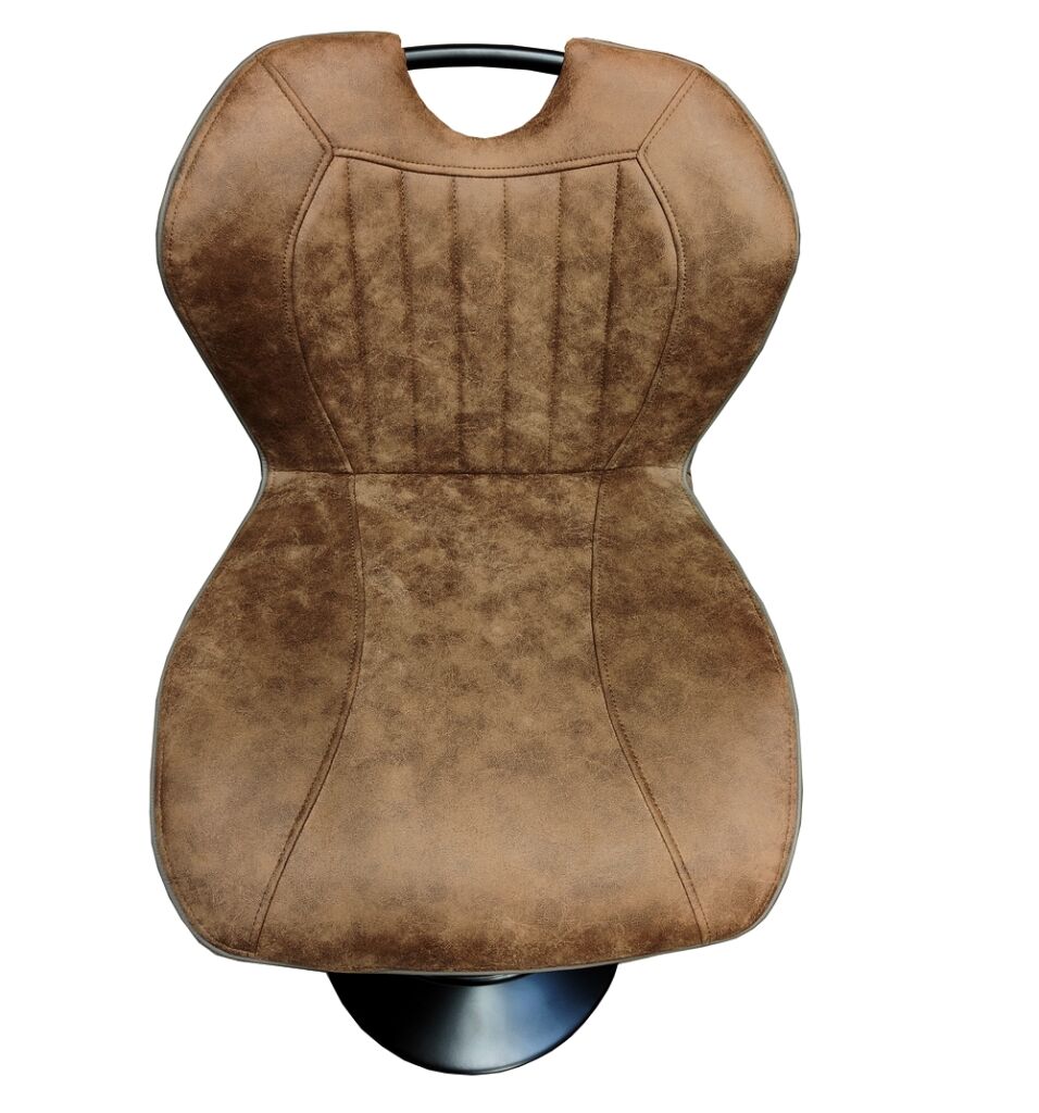 CHAISE DE BAR CORDOBA COULEUR COGNAC REGLABLE  HAUTEUR 49 X 56 X 93/113CM - Photo N°6