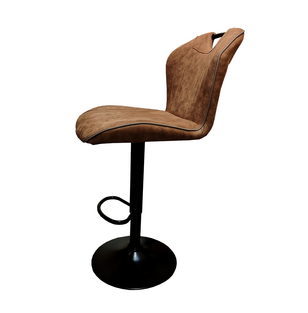 CHAISE DE BAR CORDOBA COULEUR COGNAC REGLABLE  HAUTEUR 49 X 56 X 93/113CM - Photo N°4