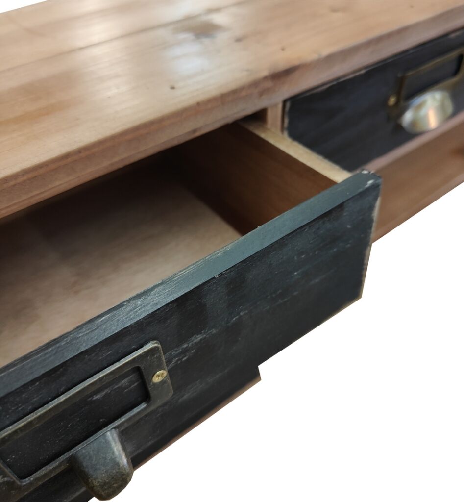 ETAGERE MURALE 8 TIROIRS 2 NICHES ET 3 PATERES 109 X 26 X 19 CM - Photo N°3