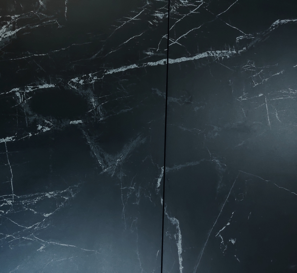 TABLE WING NOIR CERAMIQUE MARBRE 180/280 X 98 X 76 CM - Photo N°3