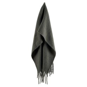 ECHARPE A LONGUES FRANGES GRISE 214 X 50.5 CM