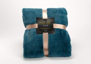 PLAID LUXE COULEUR EMERAUDE 170 X 240 CM