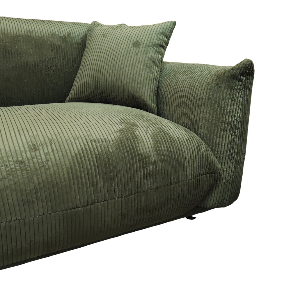 CANAPE MOON 3 PLACES TISSU LINCOLN KAKI  220 X 94 X 77 CM - Photo N°5