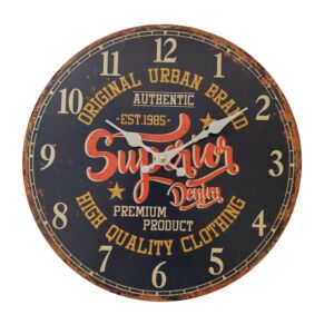 HORLOGE MURALE MDF 34 CM DECO VINTAGE SUPERIOR