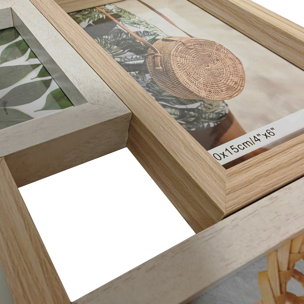 PELE MELE CADRE BOIS BLANC 4 PHOTOS 10 X 15 CM - Photo N°2