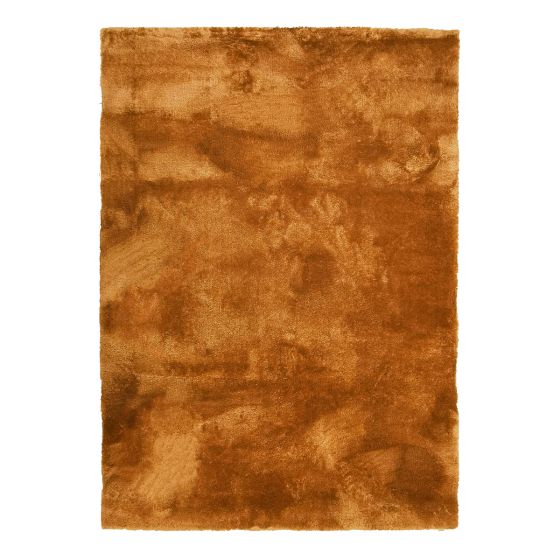 TAPIS DE SOL POILS LONG EXTRA DOUX SAUVAGE COULEUR OCRE 160 X 230 CM - Photo N°1
