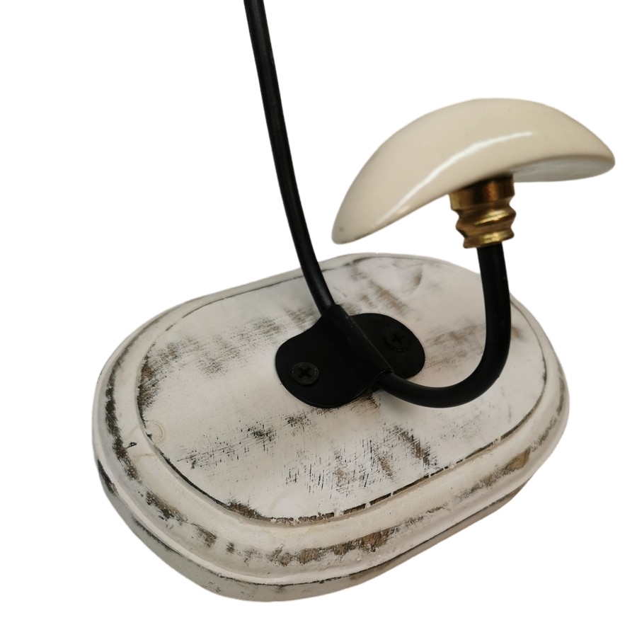 PATERE QUALITE 1 TETE BOIS PATINE BLANCHI 13.5 CM - Photo N°2