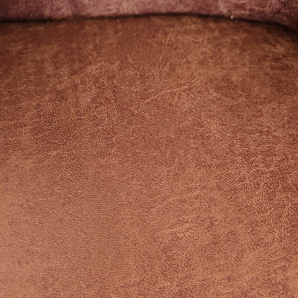 CHAISE ACCOUDOIR TOURNANTE RITCHEY PIEDS NOIR TISSU MICROFI HAVANE 62 X87X 57 CM - Photo N°4