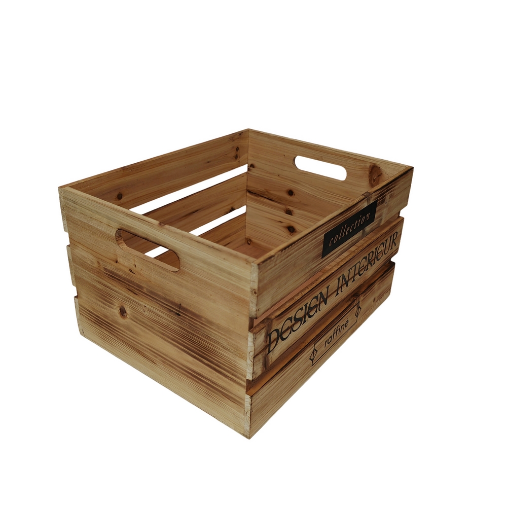 CAISSE BOIS COLLECTION DESIGN INTERIEUR  38 X 30 X 22 CM - Photo N°3