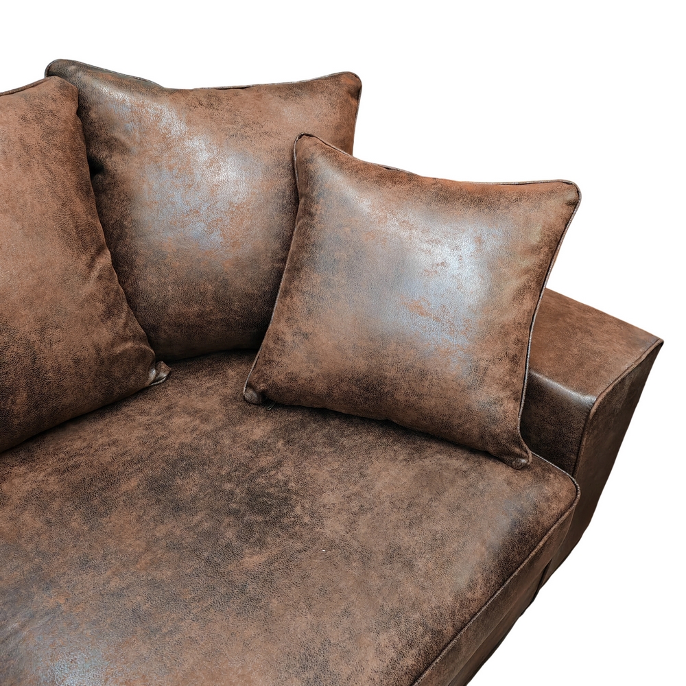 CANAPE ANGIE 3 PLACES TISSU GOBI HAVANE 231 X 85 X 90 CM - Photo N°2